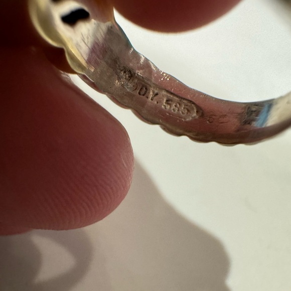 David Yurman Sterling Silver and 14k Yellow Gold Noblesse Cable Ring - Picture 7 of 15